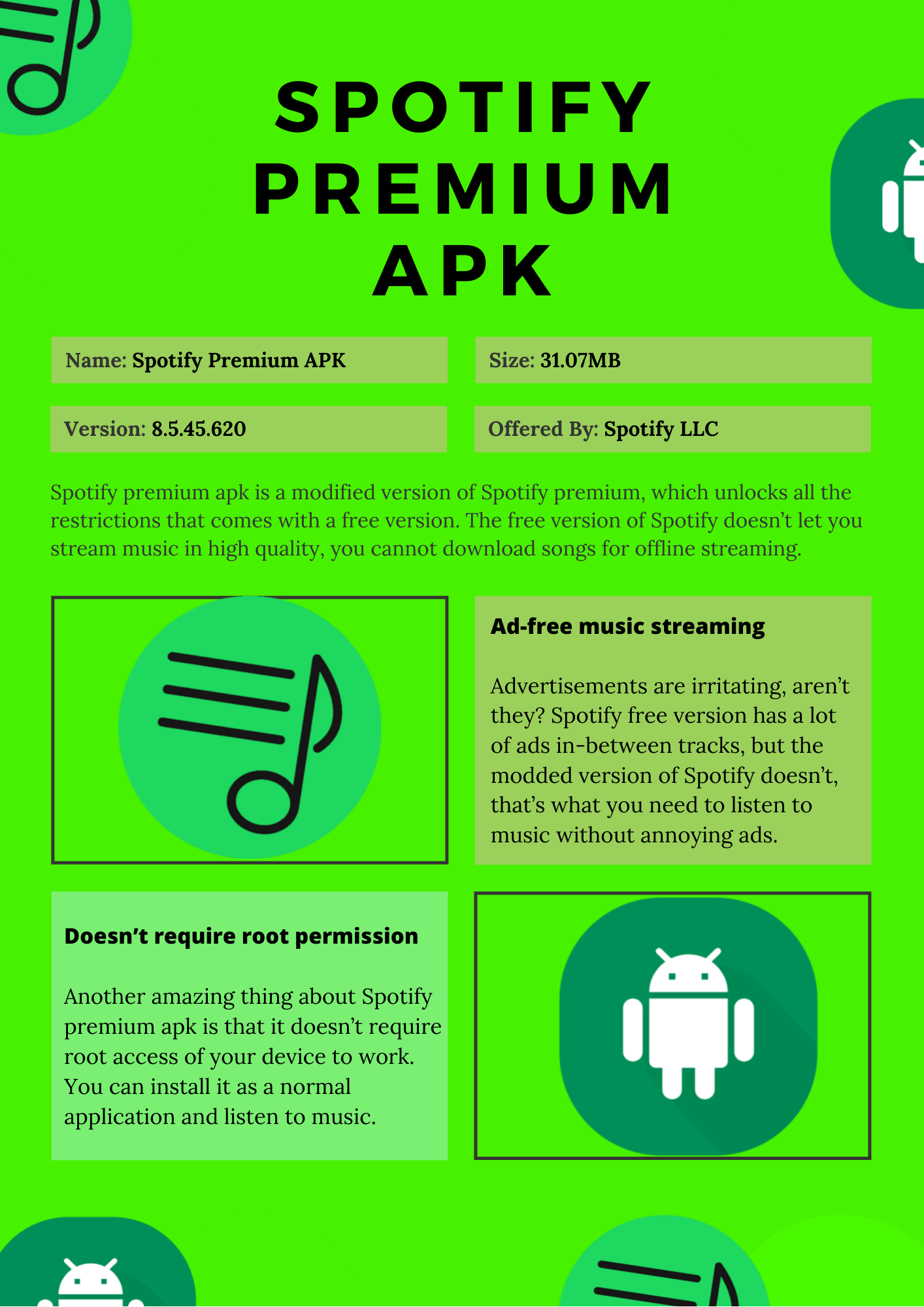 Spotify Premium APK Features